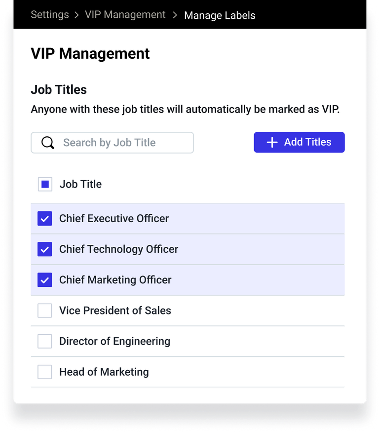 VIP Management