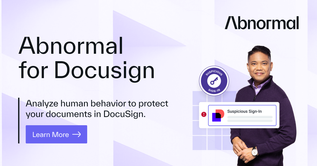 Abnormal for Docusign | Abnormal AI