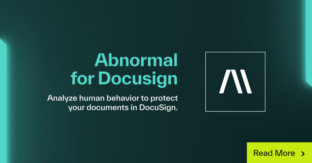 Abnormal for Docusign | Abnormal AI